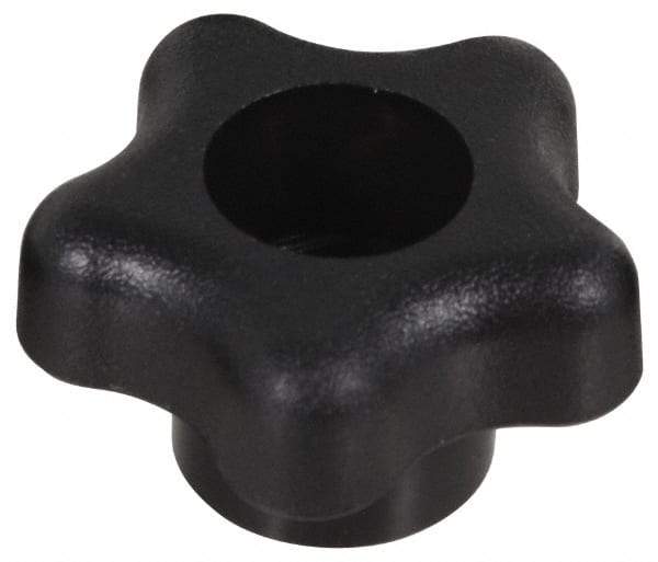 Gibraltar - 1-3/4" Head Diam, 5 Point Star Knob - M10 Hole, Polypropylene, Black - Strong Tooling