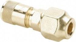 Parker - 500 Max psi, 1/4 Tube OD, Flare Union Access Valve - Brass - Strong Tooling