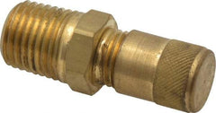 Parker - 1/4-18 Male Pipe, 500 Max psi, 1/4 Tube OD, Male Connector Access Valve - Brass - Strong Tooling