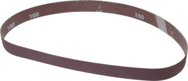 Norton - 1" Wide x 30" OAL, 100 Grit, Aluminum Oxide Abrasive Belt - Aluminum Oxide, Fine, Coated, X Weighted Cloth Backing, Series R283 - Strong Tooling