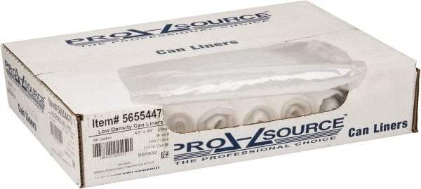 PRO-SOURCE - 0.8 mil Thick, Household/Office Trash Bags - 43" Wide x 48" High, Clear - Strong Tooling