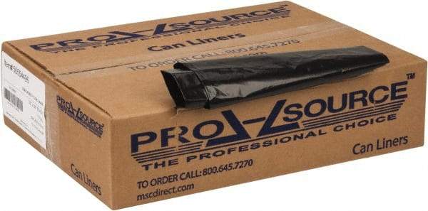 PRO-SOURCE - 1.25 mil Thick, Heavy-Duty Trash Bags - 33" Wide x 39" High, Black - Strong Tooling