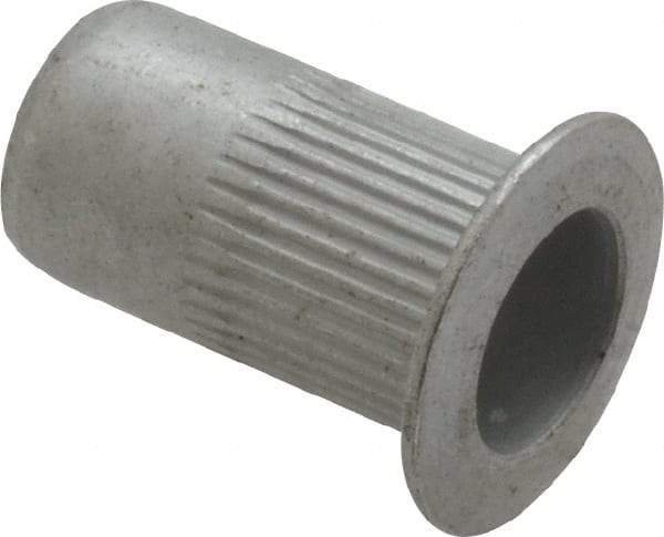 RivetKing - 0.13 to 0.225" Grip, Aluminum Standard Rivet Nut - Uncoated, Countersunk Head - Strong Tooling