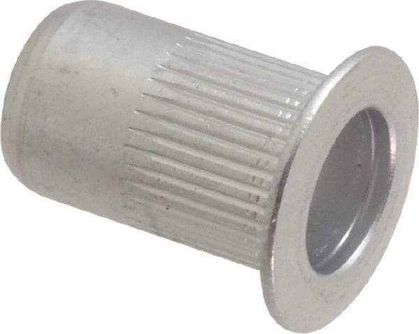 RivetKing - 0.02 to 0.13" Grip, Aluminum Standard Rivet Nut - Uncoated, Countersunk Head - Strong Tooling