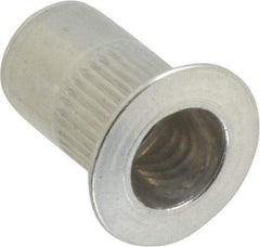 RivetKing - #8-32, 0.02 to 0.08" Grip, 17/64" Drill, Aluminum Standard Rivet Nut - Uncoated, Countersunk Head - Strong Tooling