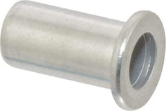 RivetKing - 1/4-20, 0.02 to 0.08" Grip, Aluminum Standard Rivet Nut - Uncoated, Drill Size Letter Q, Round Head - Strong Tooling