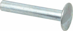 RivetKing - Size 8-30 Dome Head Steel Flush on Both Sides Blind Rivet - Steel Mandrel, 1-5/8" to 1-7/8" Grip, 5/8" Head Diam, 0.255" Min Hole Diam, 1.57" Length Under Head, 1/4" Body Diam - Strong Tooling