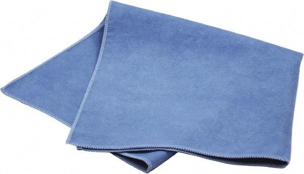 PRO-SOURCE - Reusable Microfiber Wipes - Packet, 16" x 16" Sheet Size, Blue - Strong Tooling