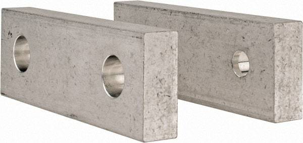 Gibraltar - 6" Wide x 2" High x 3/4" Thick, Flat/No Step Vise Jaw - Soft, Aluminum, Fixed Jaw, Compatible with 6" Vises - Strong Tooling