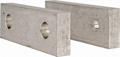 Gibraltar - 6" Wide x 2" High x 3/4" Thick, Flat/No Step Vise Jaw - Soft, Aluminum, Fixed Jaw, Compatible with 6" Vises - Strong Tooling