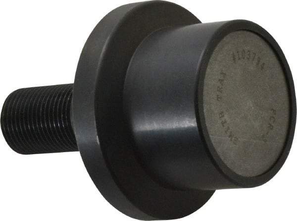 Accurate Bushing - 2" Roller Diam x 1-11/16" Width, 7/8" Stud Diam x 2" Length, Flanged Load Roller - Steel, 1-1/4" Thread Length, 7/8-14 Thread, 3,490 Lb Dynamic Cap, 2,000 Lb Static Cap - Strong Tooling