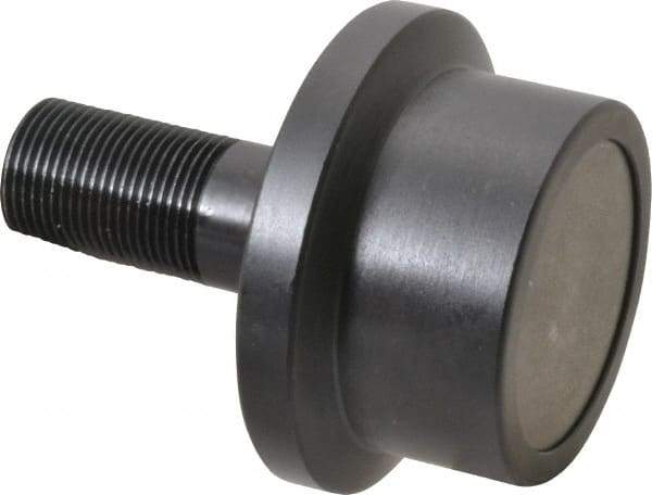 Accurate Bushing - 2-1/2" Roller Diam x 1-11/16" Width, 1" Stud Diam x 2-1/4" Length, Flanged Load Roller - Steel, 1-1/2" Thread Length, 1-14 Thread, 5,120 Lb Dynamic Cap, 3,120 Lb Static Cap - Strong Tooling