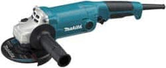 Makita - 5" Wheel Diam, 11,000 RPM, Corded Angle & Disc Grinder - 5/8-11 Spindle, 120 Volts, 10.5 Amps, Front Exhaust - Strong Tooling