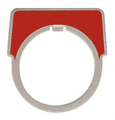 Schneider Electric - Rectangular, Aluminum Legend Plate - Blank - Red Background, 30mm Hole Diameter, 40mm Wide x 43mm High - Strong Tooling