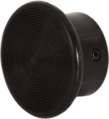 Schneider Electric - Extended Mushroom Head Pushbutton Switch 1-3/8" Screw-On Knob - Black, Round Button, Nonilluminated - Strong Tooling