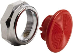 Schneider Electric - Extended Mushroom Head Pushbutton Switch 1-3/8" Snap-In Knob - Red, Round Button, Nonilluminated - Strong Tooling