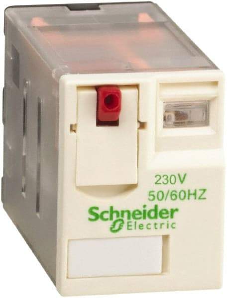 Schneider Electric - 3,000 VA Power Rating, Electromechanical Plug-in General Purpose Relay - 12 Amp at 250/277 VAC & 28 VDC, 6 Amp at 250 VAC & 28 VDC, 2CO, 230 VAC at 50/60 Hz - Strong Tooling