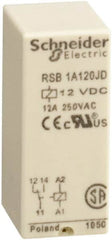 Schneider Electric - 3,000 VA Power Rating, Electromechanical Plug-in General Purpose Relay - 12 Amp at 250 VAC & 12 Amp at 28 VDC, 1CO, 12 VDC - Strong Tooling