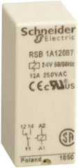 Schneider Electric - 3,000 VA Power Rating, Electromechanical Plug-in General Purpose Relay - 12 Amp at 250 VAC & 12 Amp at 28 VDC, 1CO, 24 VAC - Strong Tooling