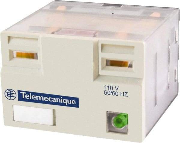 Schneider Electric - 3,750 VA Power Rating, Electromechanical Plug-in General Purpose Relay - 15 Amp at 250 VAC & 28 VDC, 4CO, 230 VAC - Strong Tooling