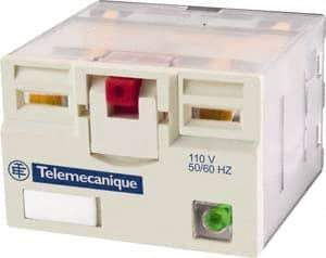 Schneider Electric - 3,750 VA Power Rating, Electromechanical Plug-in General Purpose Relay - 15 Amp at 250 VAC & 28 VDC, 4CO, 48 VDC - Strong Tooling