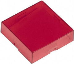 Schneider Electric - Pushbutton Switch Button Cover - Red, Square Button, Nonilluminated - Strong Tooling