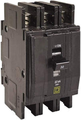 Square D - 30 Amp, 240 VAC, 3 Pole, Panel Mount Miniature Circuit Breaker - 14-2 AWG - Strong Tooling