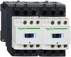 Schneider Electric - 3 Pole, 110 Coil VAC at 50/60 Hz, 9 Amp at 440 VAC, Reversible IEC Contactor - 1 Phase hp: 0.5 at 115 VAC, 1 at 230/240 VAC, 3 Phase hp: 2 at 200/208 VAC, 2 at 230/240 VAC, 5 at 460/480 VAC, 7.5 at 575/600 VAC - Strong Tooling