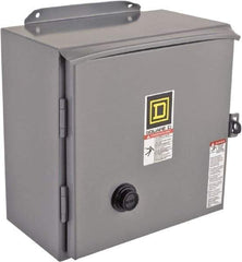 Square D - 440 Coil VAC at 50 Hz, 480 Coil VAC at 60 Hz, 18 Amp, Reversible Enclosed Enclosure NEMA Motor Starter - 3 Phase hp: 3 at 200 VAC, 3 at 230 VAC, 5 at 460 VAC, 5 at 575 VAC, 12 Enclosure Rating - Strong Tooling