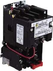 Square D - 440 Coil VAC at 50 Hz, 480 Coil VAC at 60 Hz, 9 Amp, Nonreversible Open Enclosure NEMA Motor Starter - 3 Phase hp: 1-1/2 at 200 VAC, 1-1/2 at 230 VAC, 2 at 460 VAC, 2 at 575 VAC - Strong Tooling