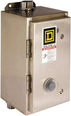 Square D - 110 Coil VAC at 50 Hz, 120 Coil VAC at 60 Hz, 27 Amp, NEMA Size 1, Nonreversible Enclosed Enclosure NEMA Motor Starter - 3 Phase hp: 10 at 460 VAC, 10 at 575 VAC, 7-1/2 at 200 VAC, 7-1/2 at 230 VAC, 4x Enclosure Rating - Strong Tooling