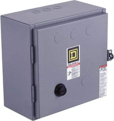 Square D - 110 Coil VAC at 50 Hz, 120 Coil VAC at 60 Hz, 45 Amp, NEMA Size 2, Reversible Enclosed Enclosure NEMA Motor Starter - 3 Phase hp: 10 at 200 VAC, 15 at 230 VAC, 25 at 460 VAC, 25 at 575 VAC, 1 Enclosure Rating - Strong Tooling