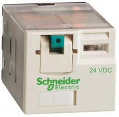 Schneider Electric - 3,750 VA Power Rating, Electromechanical Plug-in General Purpose Relay - 15 Amp at 250 VAC & 28 VDC, 4CO, 24 VDC - Strong Tooling