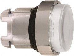 Schneider Electric - 22mm Mount Hole, Extended Straight, Pushbutton Switch Only - Round, Clear Pushbutton, Nonilluminated, Momentary (MO) - Strong Tooling