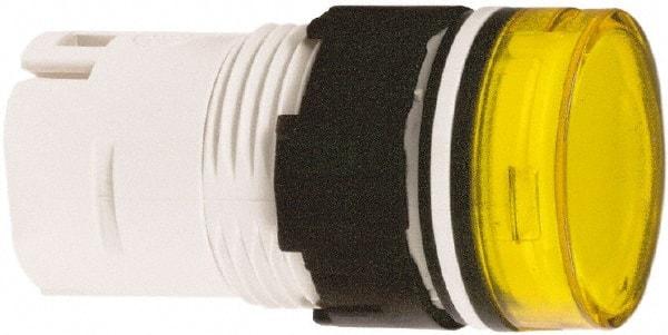 Schneider Electric - Yellow Lens LED Pilot Light - Round Lens, Shock Resistant, Vibration Resistant - Strong Tooling