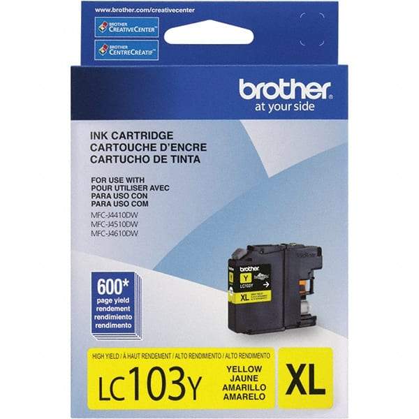 Brother - Yellow Ink Cartridge - Use with Brother DCP-J152W, MFC-J245, J285DW, J4310DW, J4410DW, J450DW, J4510DW, J4610DW, J470DW, J4710DW, J475DW, J650DW, J6520DW, J6720DW, J6920DW, J870DW, J875DW - Strong Tooling