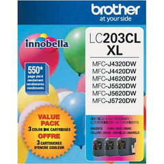 Brother - Cyan, Magenta & Yellow Ink Cartridge - Use with Brother MFC-J460DW, J480DW, J485DW, J680DW, J880DW, J885DW, J4320DW, J4420DW, J4620DW, J5520DW, J5620DW, J5720DW - Strong Tooling