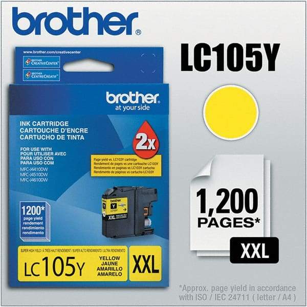 Brother - Yellow Ink Cartridge - Use with Brother MFC-J4310DW, J4410DW, J4510DW, J4610DW, J4710DW, J6520DW, J6720DW, J6920DW - Strong Tooling