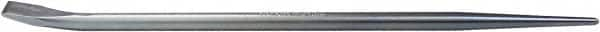 Mayhew - 15" OAL Straight Pry Bar - 1/2" Wide, Zinc Plated Steel - Strong Tooling