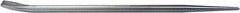 Mayhew - 15" OAL Straight Pry Bar - 1/2" Wide, Zinc Plated Steel - Strong Tooling