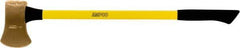 Ampco - 6 Lb Head Single Bit Axe - 36" OAL, 5" Long Blade, 36" Long Handle, Fiberglass Cushion Grip Handle, 8" Long Head - Strong Tooling