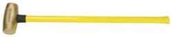 American Hammer - 8 Lb Head Nonsparking Hammer - 33" OAL, 30-1/2" Long Fiberglass Handle - Strong Tooling