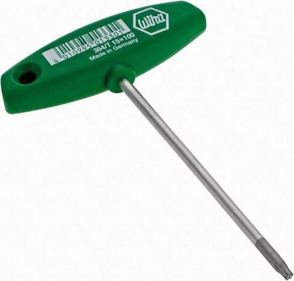 Wiha - T15 Torx Key - T-Handle, 100mm Length Under Head - Strong Tooling