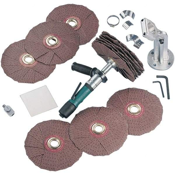 Dynabrade - 0.4 hp, 200-950 RPM Finishing Sander - 22 CFM Air Consumption, 6.21 bar Air Pressure, 1/4 NPT Inlet - Strong Tooling