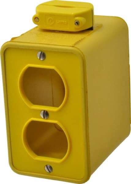 Woodhead Electrical - 1 Gang, Rubber Rectangle Portable Outlet Box - Strong Tooling