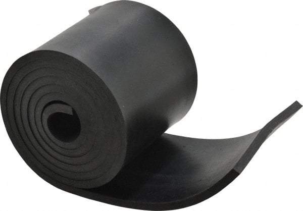 Made in USA - 1/4" Thick x 4" Wide x 60" Long, Neoprene Rubber Strip - Stock Length, 60 Shore A Durometer, 1,000 to 1,200 psi Tensile Strength, -40 to 212°F, Black - Strong Tooling