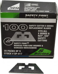 PHC - 100 Piece Steel Safety Blade - 1-5/8" OAL - Strong Tooling