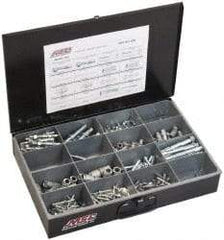 Value Collection - 192 Piece, #10 to 1/2 Screw, Steel Anchor Assortment - Zinc Plated - Strong Tooling