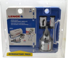 Lenox - 7 Piece, 7/8" to 2" Saw Diam, Contractor's Hole Saw Kit - Bi-Metal, Toothed Edge, Includes 5 Hole Saws - Strong Tooling