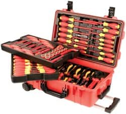 Wiha - 80 Piece Insulated Hand Tool Set - Comes in Molded Rolling Custom Tool Box - Strong Tooling